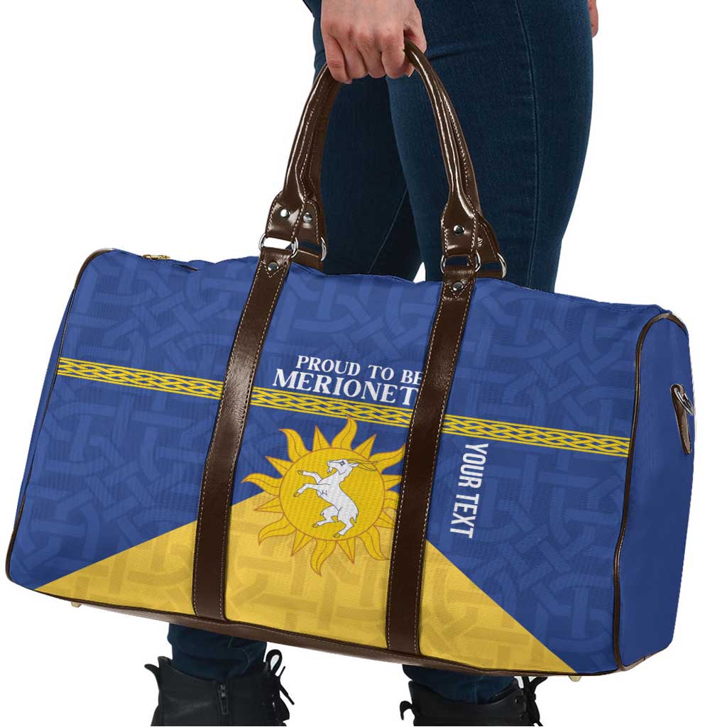 Personalized Merionethshire Wales Travel Bag Celtic Sun and Goat Design - Wonder Print Shop