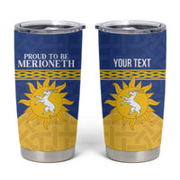 Personalized Merionethshire Wales Tumbler Cup Celtic Sun and Goat Design - Wonder Print Shop
