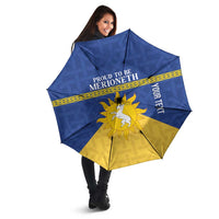 Personalized Merionethshire Wales Umbrella Celtic Sun and Goat Design - Wonder Print Shop