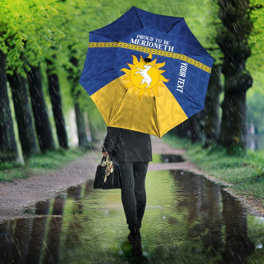 Personalized Merionethshire Wales Umbrella Celtic Sun and Goat Design - Wonder Print Shop