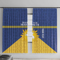 Personalized Merionethshire Wales Window Curtain Celtic Sun and Goat Design - Wonder Print Shop