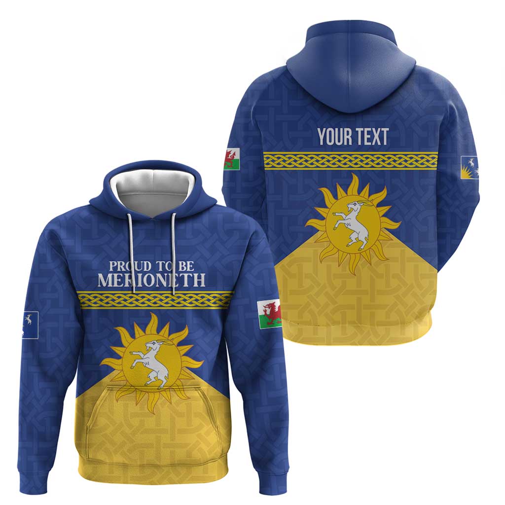 Personalized Merionethshire Wales Zip Hoodie Celtic Sun and Goat Design - Wonder Print Shop