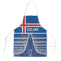 Iceland Hallgrimskirkja Church Apron Icelandic Flag Design - Wonder Print Shop