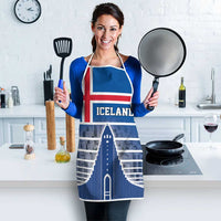 Iceland Hallgrimskirkja Church Apron Icelandic Flag Design - Wonder Print Shop