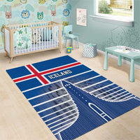 Iceland Hallgrimskirkja Church Area Rug Icelandic Flag Design - Wonder Print Shop