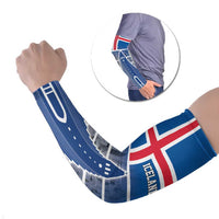 Iceland Hallgrimskirkja Church Arm Sleeves Icelandic Flag Design - Wonder Print Shop