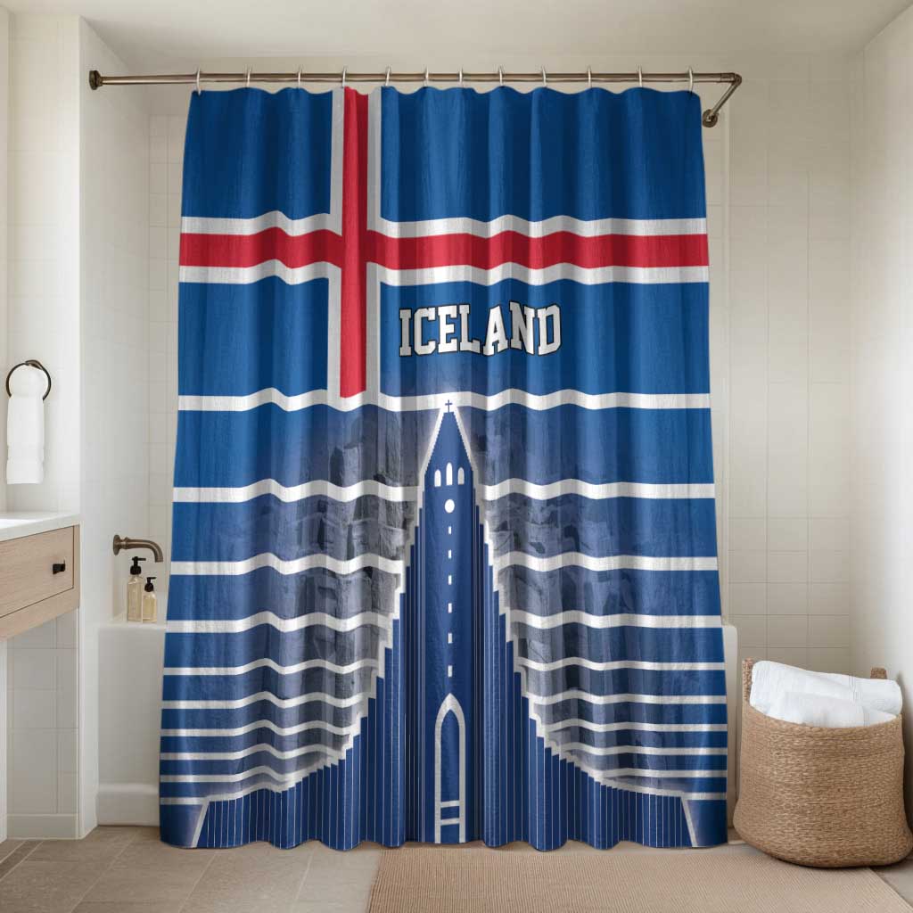 Iceland Hallgrimskirkja Church Bathroom Set Icelandic Flag Design - Wonder Print Shop