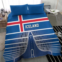 Iceland Hallgrimskirkja Church Bedding Set Icelandic Flag Design - Wonder Print Shop