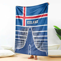 Iceland Hallgrimskirkja Church Blanket Icelandic Flag Design - Wonder Print Shop