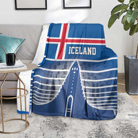 Iceland Hallgrimskirkja Church Blanket Icelandic Flag Design - Wonder Print Shop