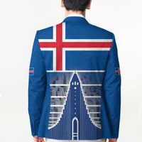 Iceland Hallgrimskirkja Church Blazer Icelandic Flag Design - Wonder Print Shop