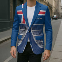 Iceland Hallgrimskirkja Church Blazer Icelandic Flag Design - Wonder Print Shop