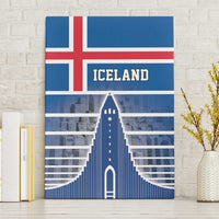Iceland Hallgrimskirkja Church Canvas Wall Art Icelandic Flag Design - Wonder Print Shop