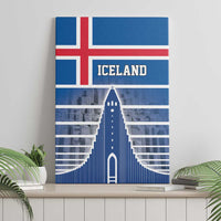 Iceland Hallgrimskirkja Church Canvas Wall Art Icelandic Flag Design - Wonder Print Shop
