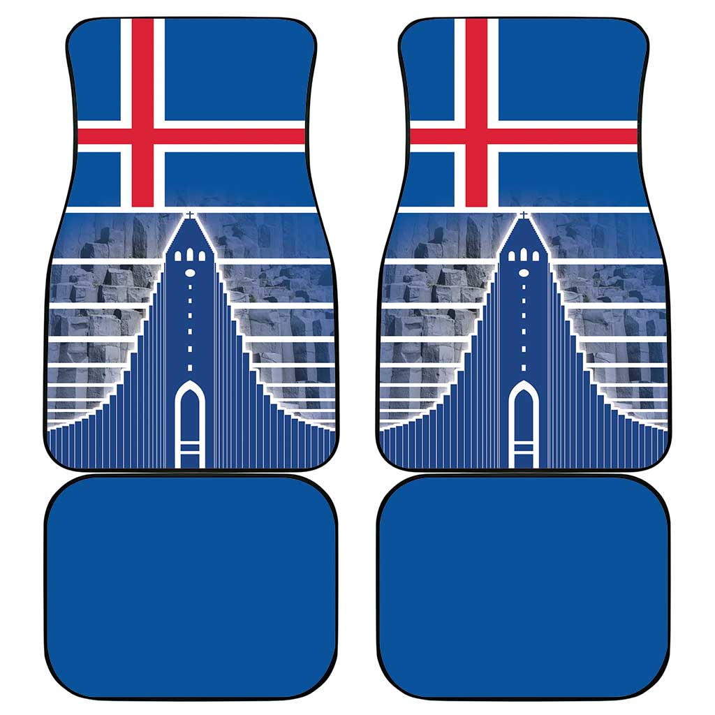 Iceland Hallgrimskirkja Church Car Mats Icelandic Flag Design - Wonder Print Shop