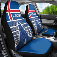 Iceland Hallgrimskirkja Church Car Seat Cover Icelandic Flag Design - Wonder Print Shop