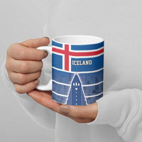 Iceland Hallgrimskirkja Church Ceramic Mug Icelandic Flag Design - Wonder Print Shop