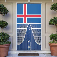 Iceland Hallgrimskirkja Church Door Cover Icelandic Flag Design - Wonder Print Shop