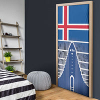 Iceland Hallgrimskirkja Church Door Cover Icelandic Flag Design - Wonder Print Shop