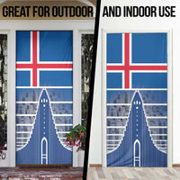 Iceland Hallgrimskirkja Church Door Cover Icelandic Flag Design - Wonder Print Shop