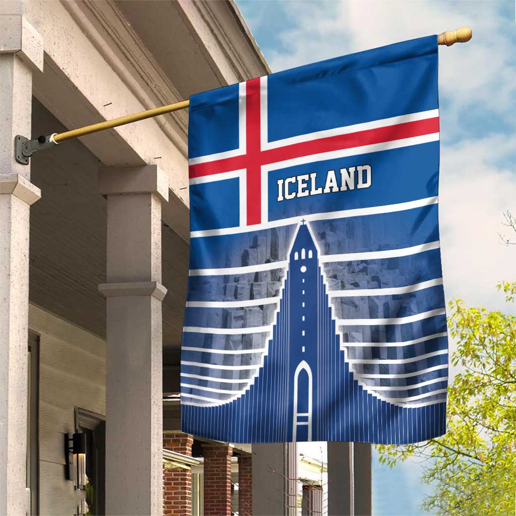 Iceland Hallgrimskirkja Church Garden Flag Icelandic Flag Design - Wonder Print Shop