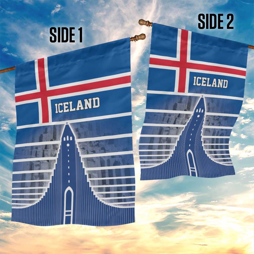 Iceland Hallgrimskirkja Church Garden Flag Icelandic Flag Design - Wonder Print Shop