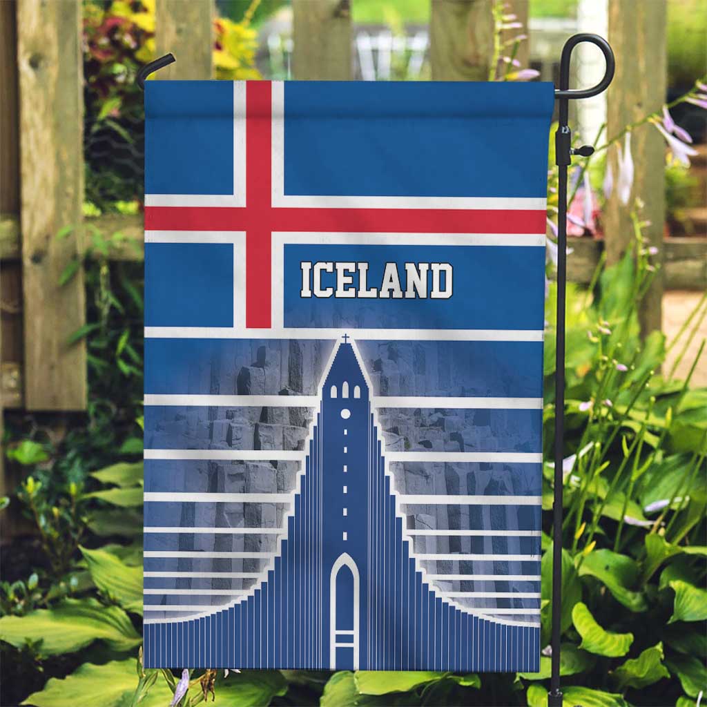 Iceland Hallgrimskirkja Church Garden Flag Icelandic Flag Design - Wonder Print Shop