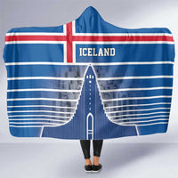 Iceland Hallgrimskirkja Church Hooded Blanket Icelandic Flag Design - Wonder Print Shop