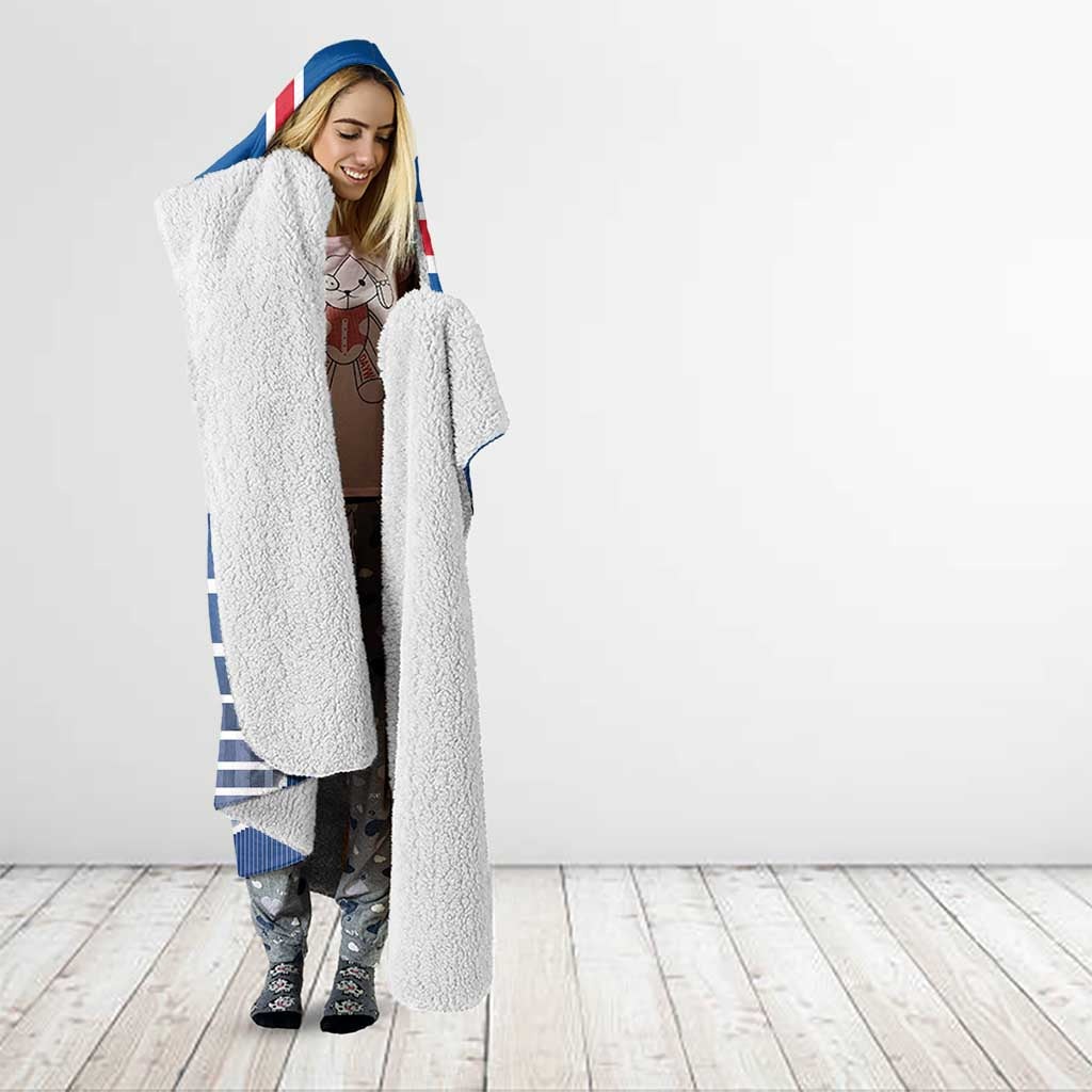 Iceland Hallgrimskirkja Church Hooded Blanket Icelandic Flag Design - Wonder Print Shop
