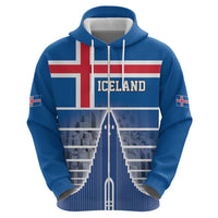 Iceland Hallgrimskirkja Church Hoodie Icelandic Flag Design - Wonder Print Shop