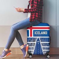 Iceland Hallgrimskirkja Church Luggage Cover Icelandic Flag Design - Wonder Print Shop