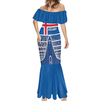 Iceland Hallgrimskirkja Church Mermaid Dress Icelandic Flag Design - Wonder Print Shop