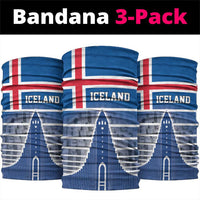 Iceland Hallgrimskirkja Church Neck Gaiter Icelandic Flag Design - Wonder Print Shop