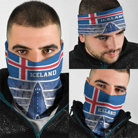 Iceland Hallgrimskirkja Church Neck Gaiter Icelandic Flag Design - Wonder Print Shop