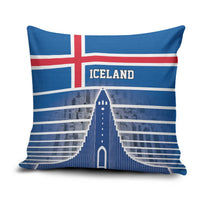 Iceland Hallgrimskirkja Church Pillow Cover Icelandic Flag Design - Wonder Print Shop