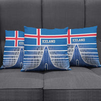 Iceland Hallgrimskirkja Church Pillow Cover Icelandic Flag Design - Wonder Print Shop
