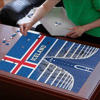 Iceland Hallgrimskirkja Church Puzzle Icelandic Flag Design - Wonder Print Shop