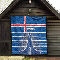 Iceland Hallgrimskirkja Church Quilt Icelandic Flag Design - Wonder Print Shop
