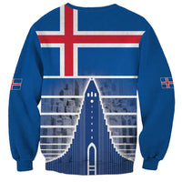 Iceland Hallgrimskirkja Church Sweatshirt Icelandic Flag Design - Wonder Print Shop