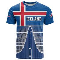 Iceland Hallgrimskirkja Church T Shirt Icelandic Flag Design - Wonder Print Shop