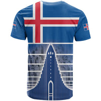 Iceland Hallgrimskirkja Church T Shirt Icelandic Flag Design - Wonder Print Shop