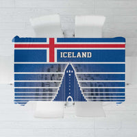 Iceland Hallgrimskirkja Church Tablecloth Icelandic Flag Design - Wonder Print Shop