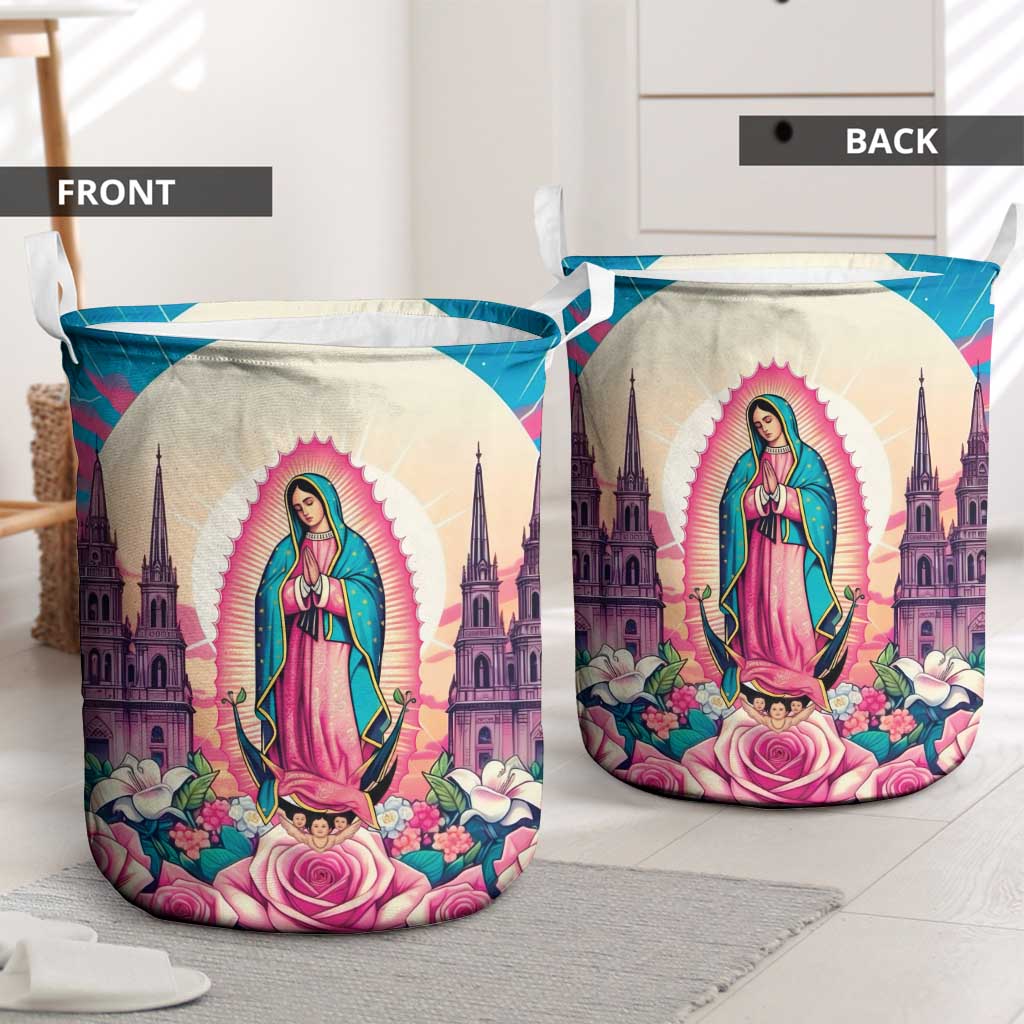 Our Lady of Guadalupe Laundry Basket Virgin Mary of Mexico - Wonder Print Shop