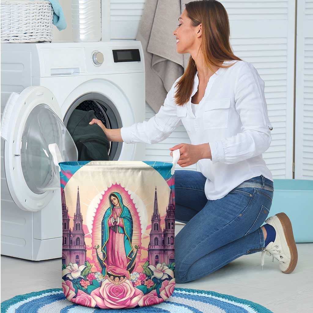 Our Lady of Guadalupe Laundry Basket Virgin Mary of Mexico - Wonder Print Shop