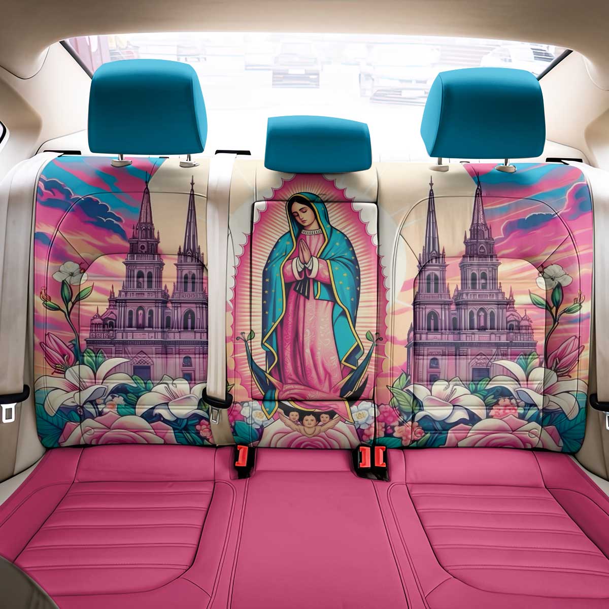 Our Lady of Guadalupe Back Car Seat Cover Virgin Mary of Mexico - Wonder Print Shop
