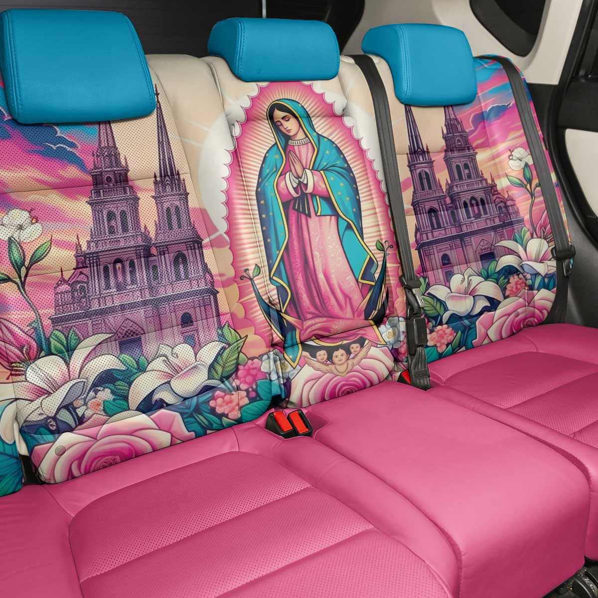 Our Lady of Guadalupe Back Car Seat Cover Virgin Mary of Mexico - Wonder Print Shop