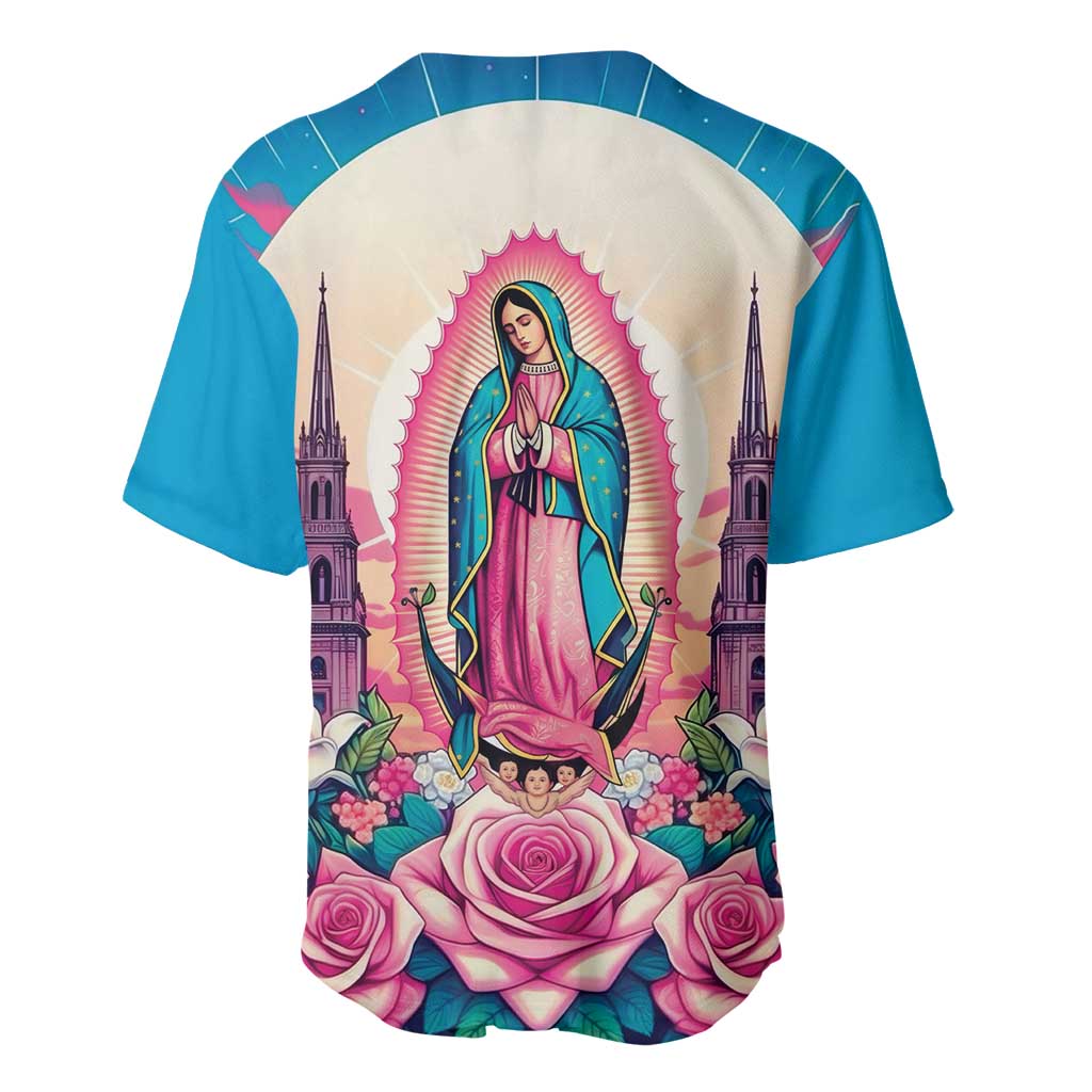 Our Lady of Guadalupe Baseball Jersey Virgin Mary of Mexico - Wonder Print Shop