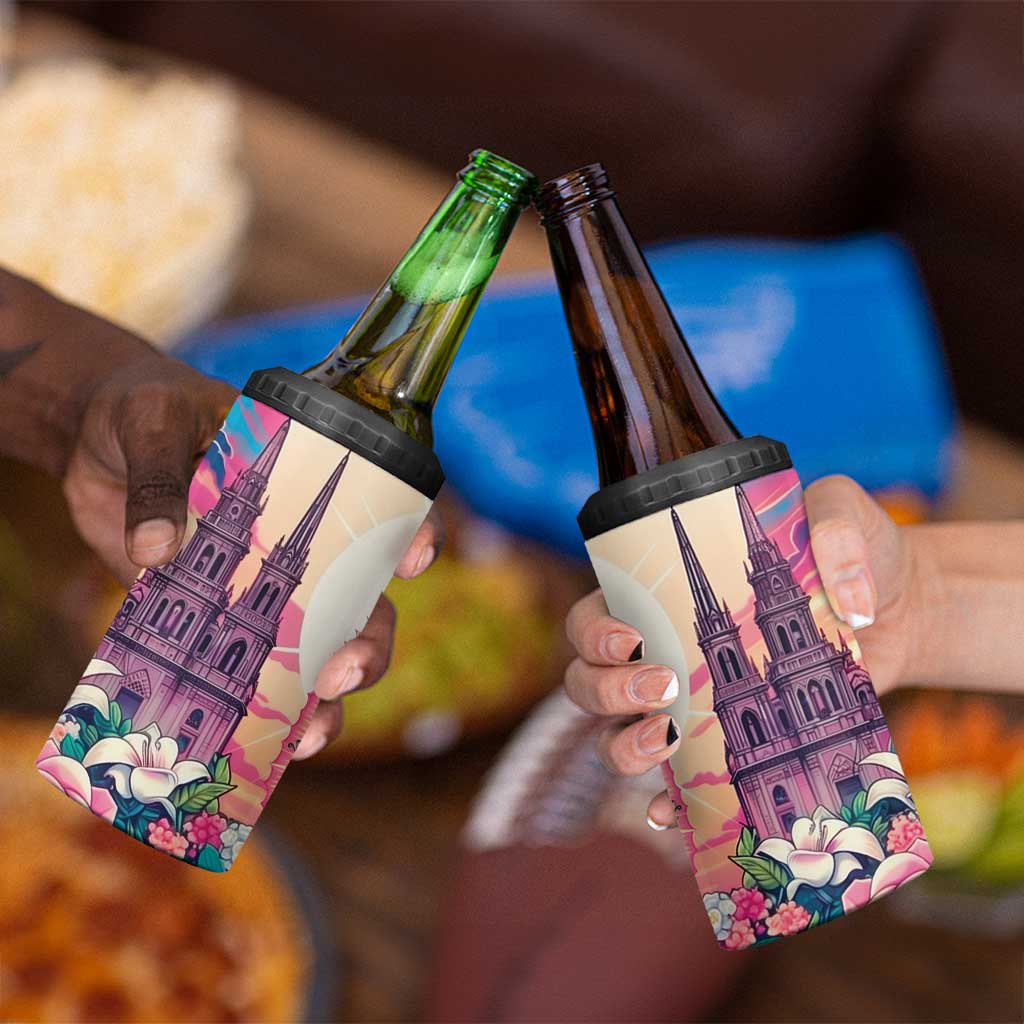 Our Lady of Guadalupe 4 in 1 Can Cooler Tumbler Virgin Mary of Mexico - Wonder Print Shop