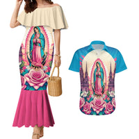 Our Lady of Guadalupe Couples Matching Mermaid Dress and Hawaiian Shirt Virgin Mary of Mexico - Wonder Print Shop