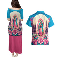 Our Lady of Guadalupe Couples Matching Puletasi and Hawaiian Shirt Virgin Mary of Mexico - Wonder Print Shop